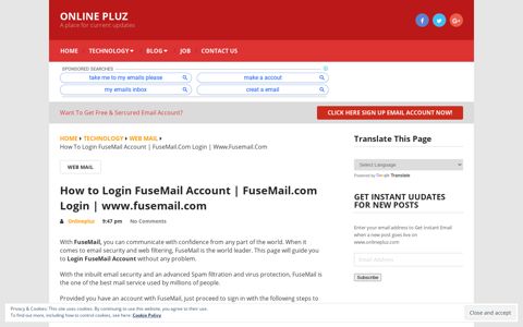 How to Login FuseMail Account | FuseMail.com Login | www ...