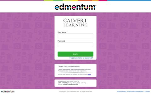 Edmentum® Learning Environment Login