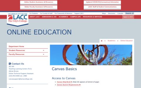 Canvas Basics - Los Angeles City College