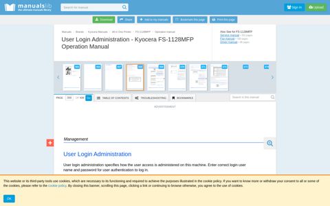 User Login Administration - Kyocera FS-1128MFP Operation ...