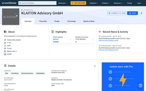 KLAITON Advisory GmbH - Crunchbase Company Profile ...