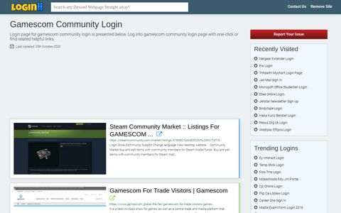 Gamescom Community Login | Accedi Gamescom Community