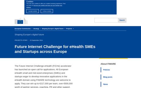 Future Internet Challenge for eHealth SMEs and Startups ...
