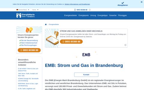EMB: Strom und Gas in Brandenburg - Energiemarie