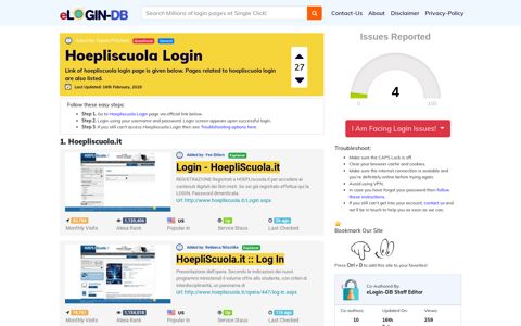 Hoepliscuola Login - A database full of login pages from all ...