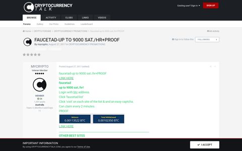 faucetad-up to 9000 sat./hr+PROOF - CRYPTOCURRENCY ...