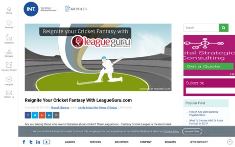Reignite Your Cricket Fantasy With LeagueGuru.com -