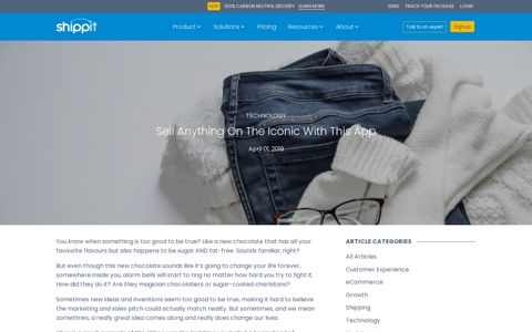 Sell On The Iconic With Shopify | IDA Connect App - Shippit