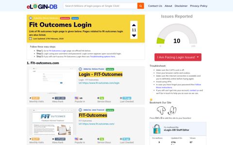 Fit Outcomes Login