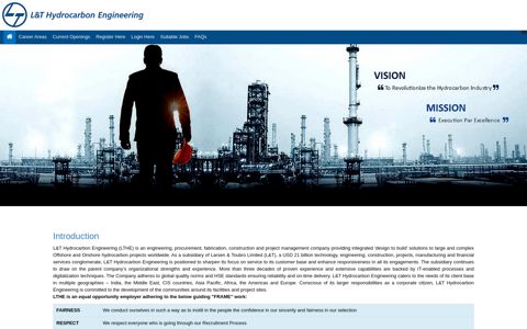 Current Openings - L&T Hydrocarbon Engineering