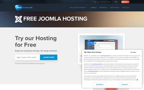 Free Joomla Hosting - CloudAccess.net