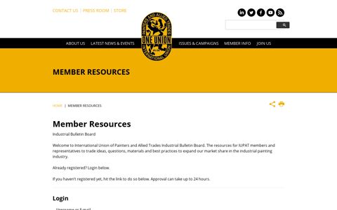 Member Resources - IUPAT