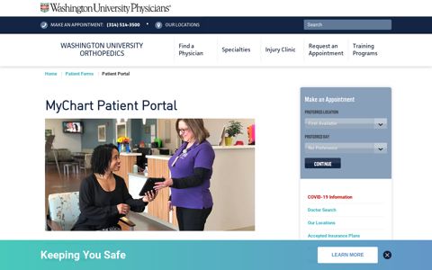 Patient Portal - Washington University Orthopedics