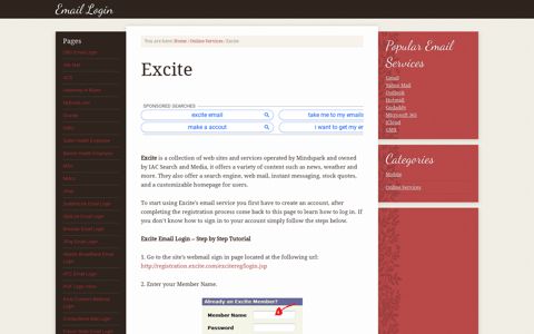 Excite Email Login – www.Excite.com Webmail Sign In
