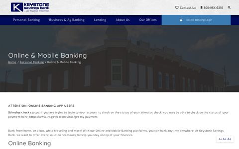 Online and Mobile Banking | Keystone Savings Bank