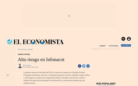 Alto riesgo en Infonacot | El Economista