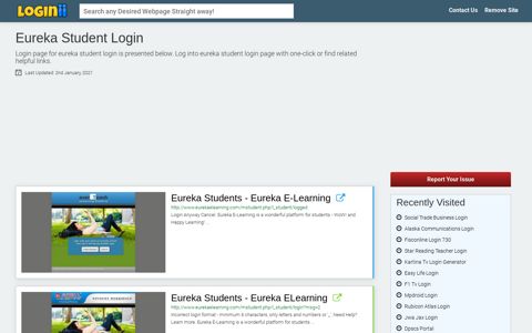 Eureka Student Login - Loginii.com