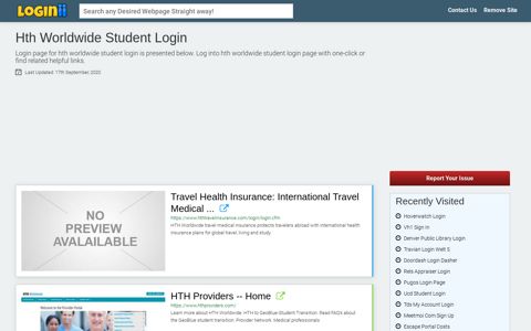 Hth Worldwide Student Login - Loginii.com