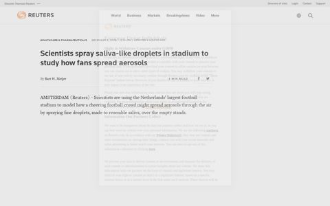 Scientists spray saliva-like droplets in stadium to study how ...