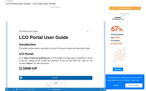 LCO Portal User Guide - LCO Self Care Portal | Manualzz