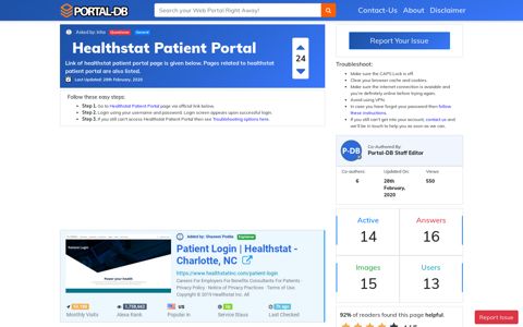 Healthstat Patient Portal
