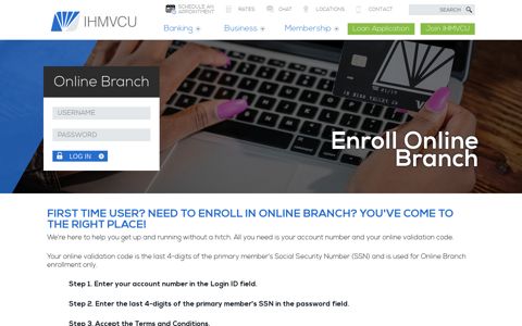 Enroll Online Branch - IH Mississippi Valley Credit Union