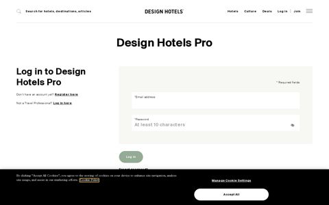 Log in - Design Hotels™