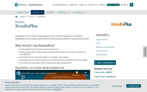 ResultsPlus | Pearson qualifications - Pearson Edexcel