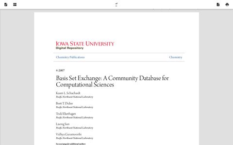 Basis Set Exchange: A Community Database for ... - Core