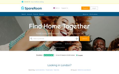 SpareRoom for flatshare, house share, flat share & rooms for ...