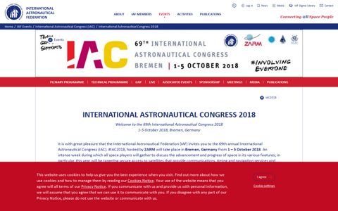 International Astronautical Congress 2018
