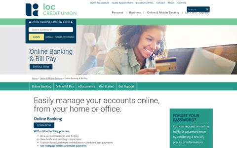 Online Banking & Bill Pay - LOC Federal Credit Union