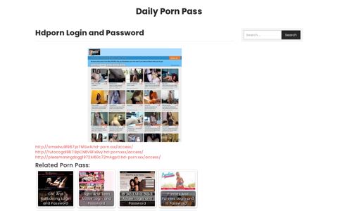 Hdporn Login and Password – Daily Porn Pass