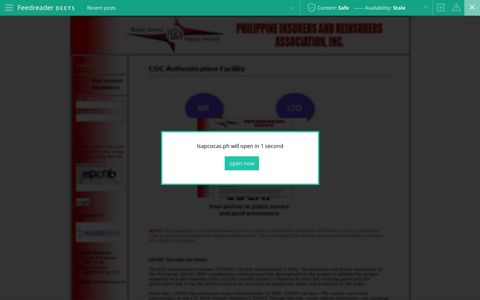 ISAP COC Authentication Facility - Login - Deets Feedreader