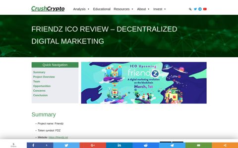Friendz ICO Review – Decentralized Digital Marketing - Crush ...