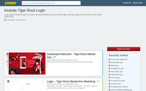 Kicksite Tiger Rock Login - Loginii.com