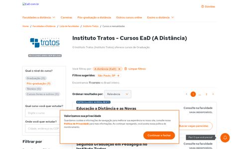 Instituto Tratos - EaD (A Distância) | EaD.com.br