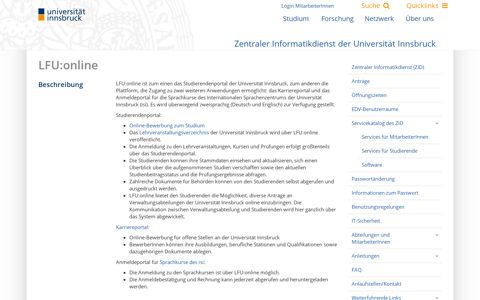 LFU:online – Universität Innsbruck