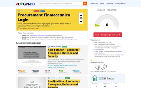 Procurement Finmeccanica Login