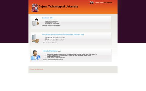 GTU-Admin Panel - Gujarat Technological University