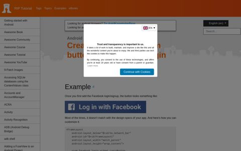 Android - Create your own custom button for Facebook login ...