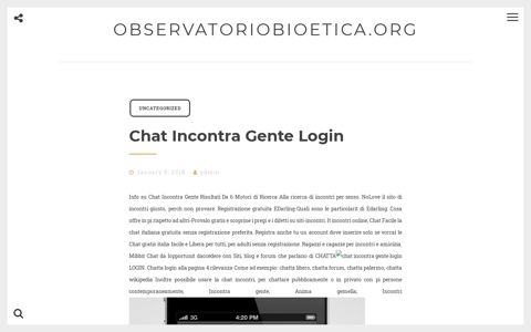 Chat Incontra Gente Login – observatoriobioetica.org