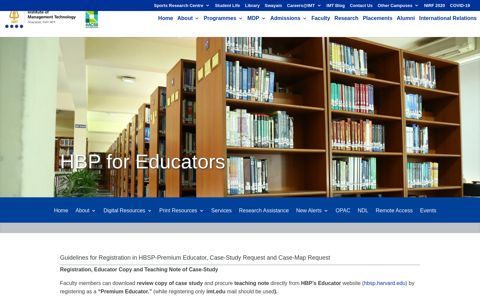 HBP for Educators - IMT Ghaziabad