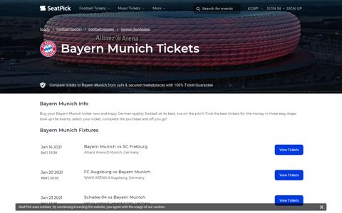 Bayern Munich Tickets 2020/2021 - Compare and Buy Tickets ...