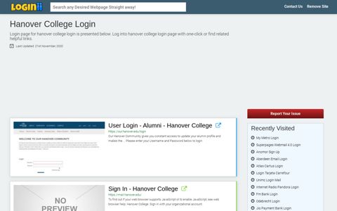 Hanover College Login - Loginii.com