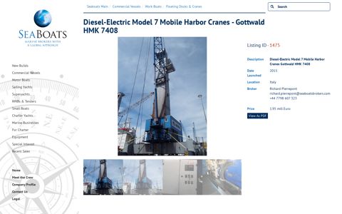 Diesel-Electric Model 7 Mobile Harbor Cranes - Gottwald HMK ...