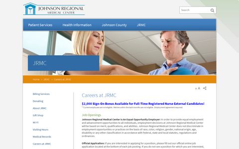 Careers at JRMC | Johnson Regional Medical Center