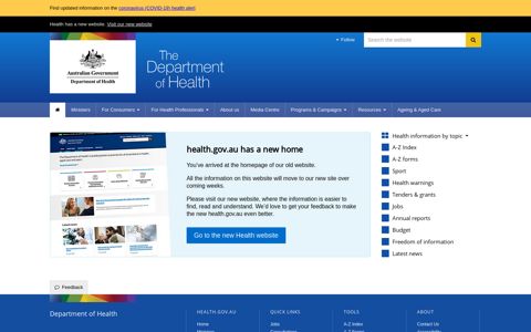 Department of Health | Welcome to the Department of Health
