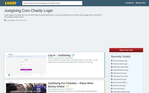 Justgiving Com Charity Login - Loginii.com