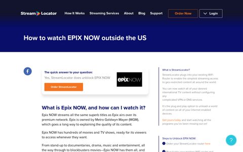 How to watch EPIX NOW outside the US – Streamlocator